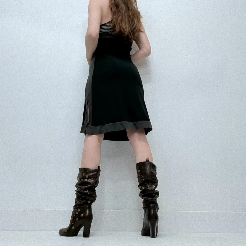 black striped Cop Copine midi dress