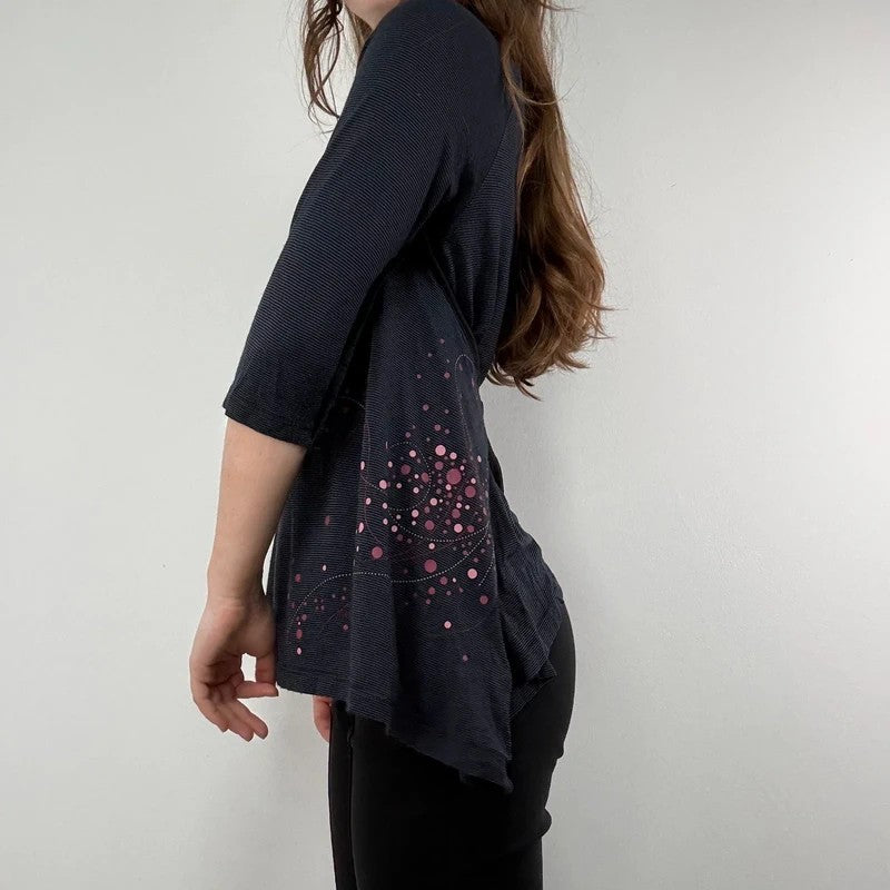 pinstripe draped floaty Cop Copine summer blouse