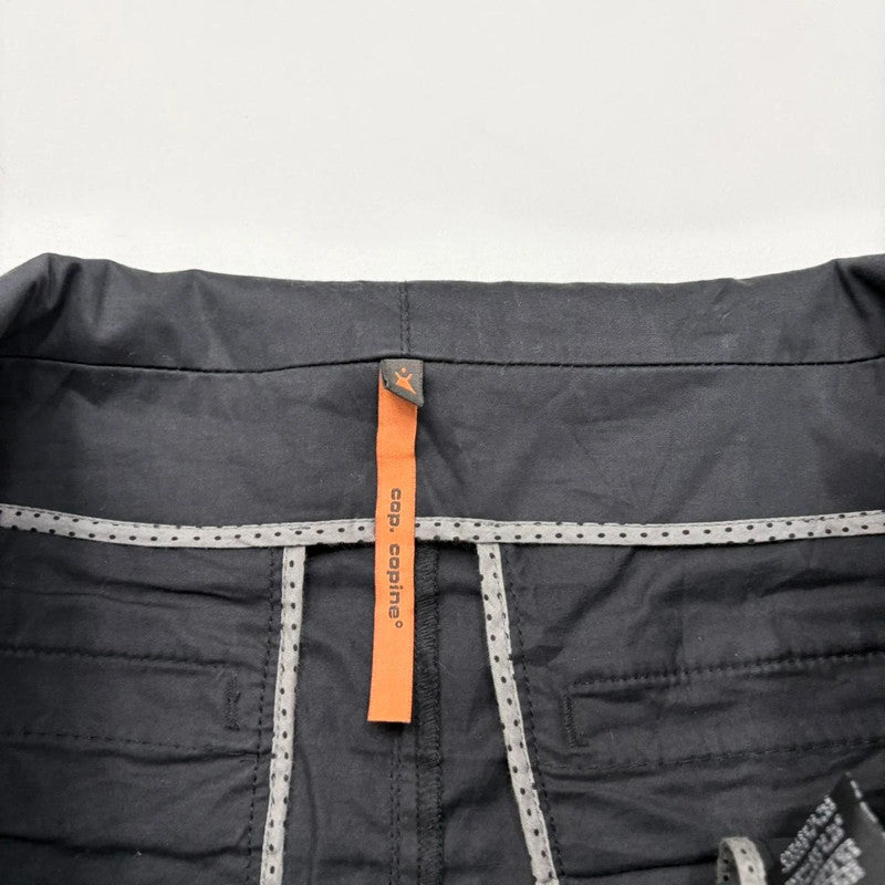 black cop copine fold over skirt