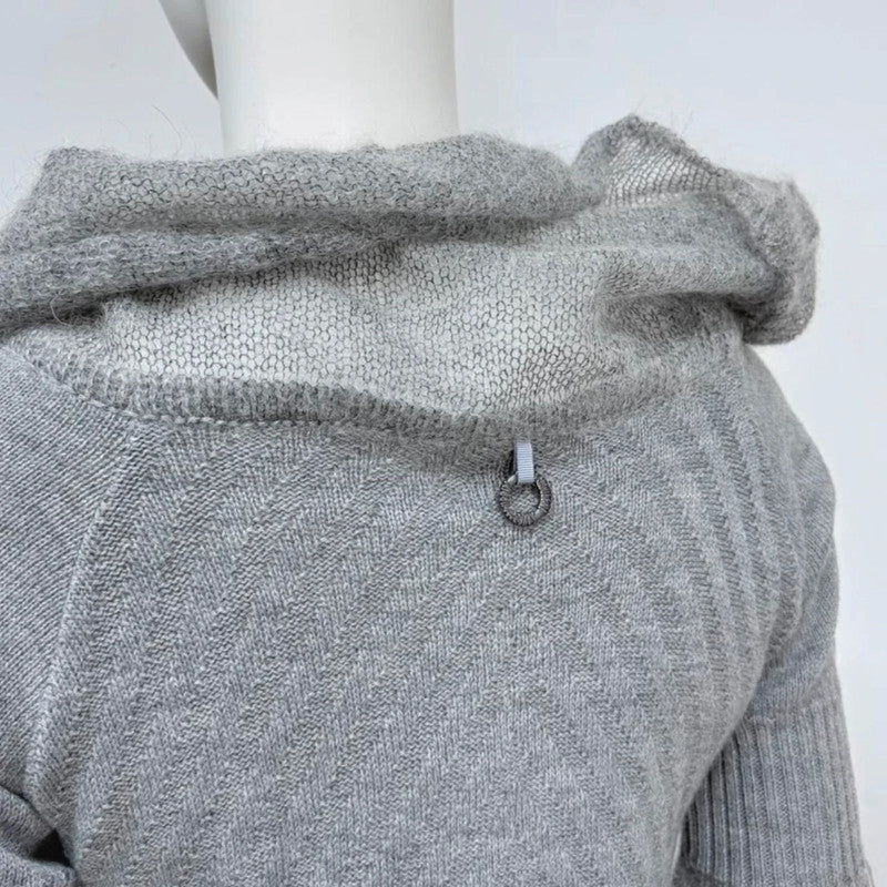 Save the queen graphic slouchy mohair knit dress