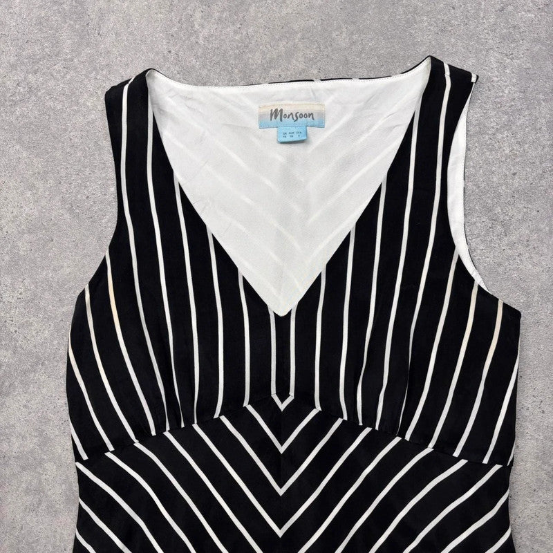 pinstripe silk bias cut floaty dress
