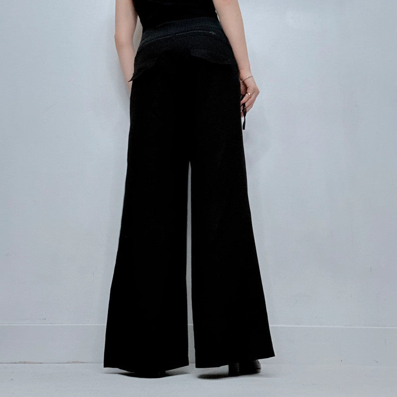 black cop copine wide leg trousers