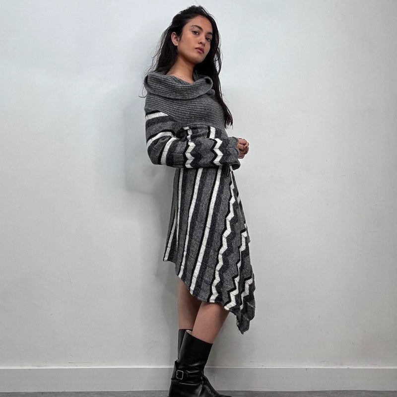 knitted slouchy wool dress