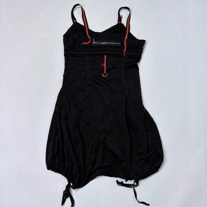 black grunge gothic mini dress