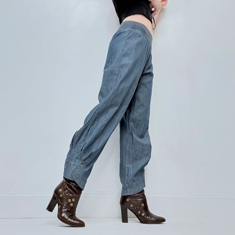 blue structured pleated Cop Copine structured trousers