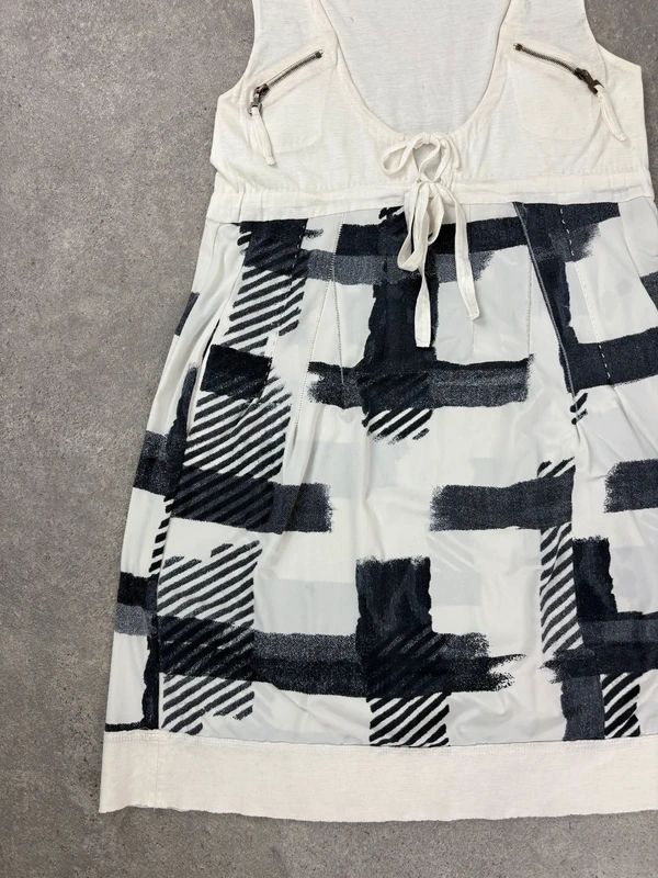 Marithé + François Girbaud graphic checked mini dress