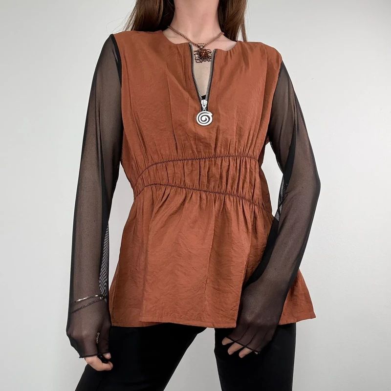 asymmetric flared Cop Copine shirt