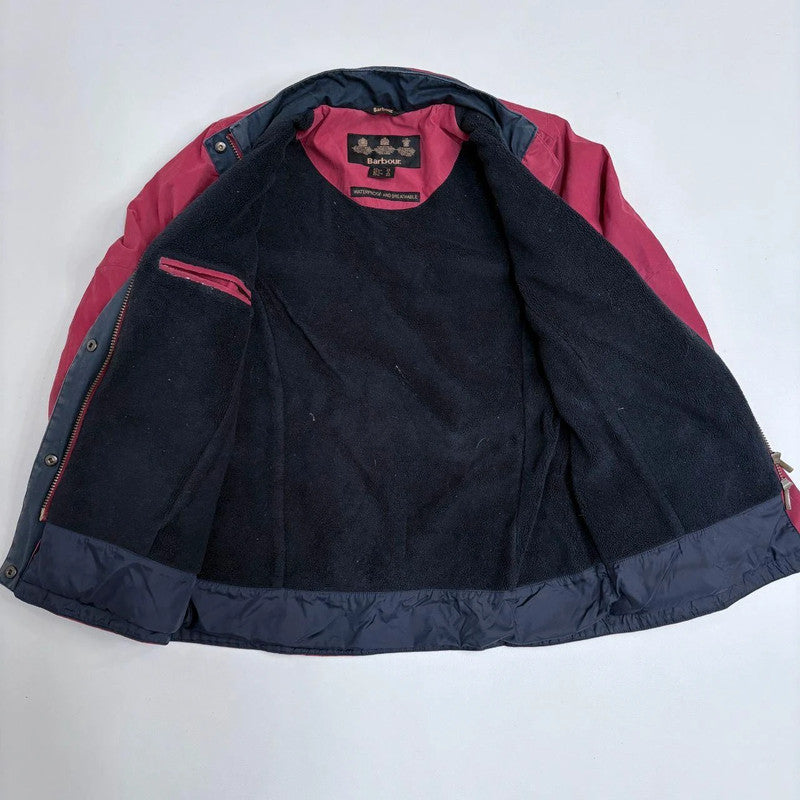 red barbour rain jacket