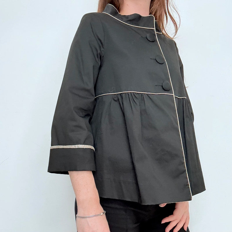 Black flared Maje peacoat