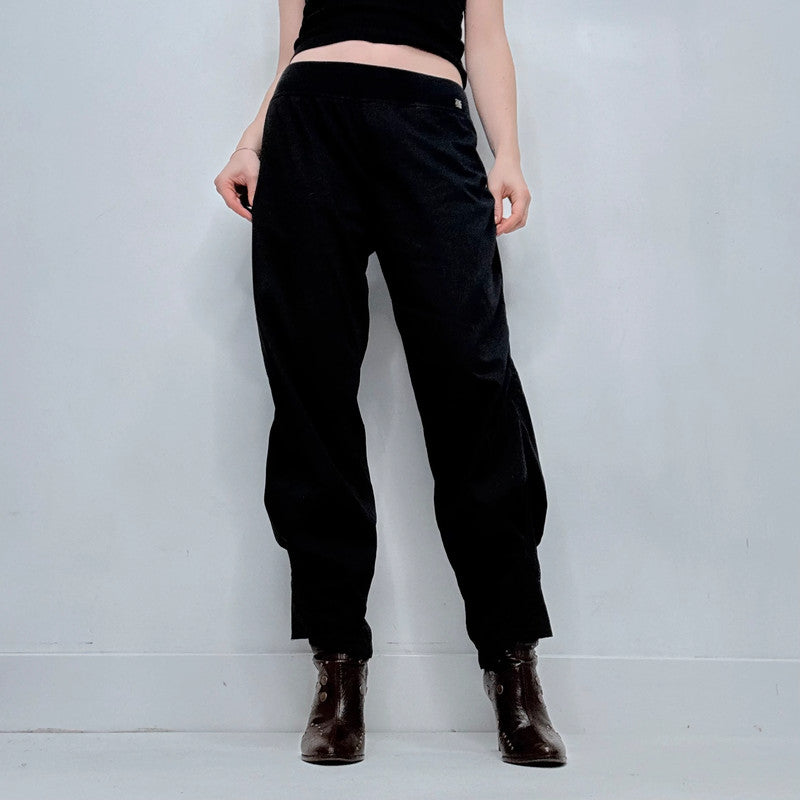 black pleated draped Cop Copine trousers
