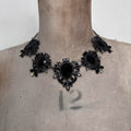 black gothic grunge necklace