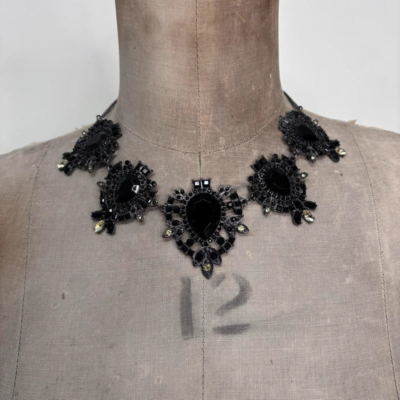 black gothic grunge necklace