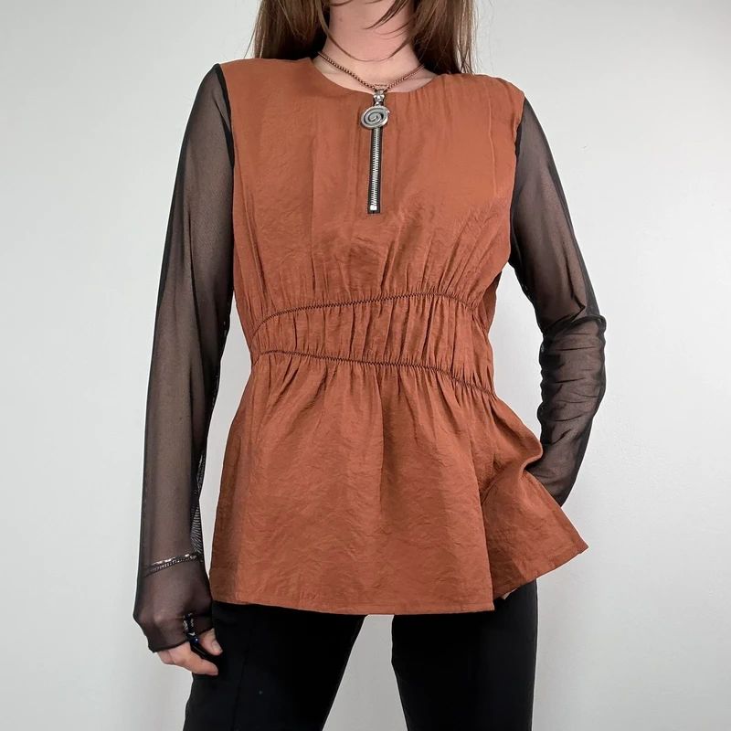 asymmetric flared Cop Copine shirt