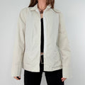 boxy cream tech jacket