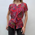 sheer floral silk paisley shirt