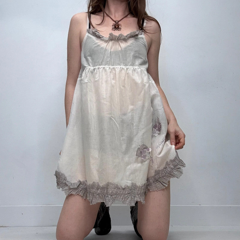 cop copine white cotton mini dress