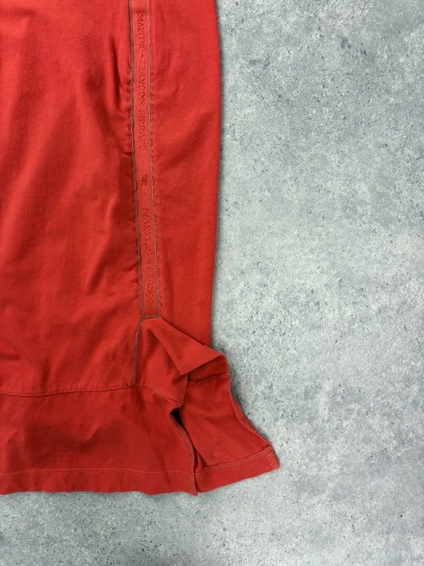 Marithé + François Girbaud gathered red midi dress