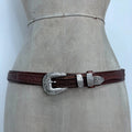 brown western wrap belt