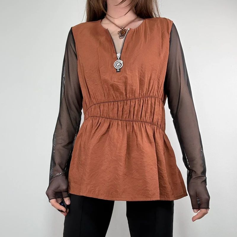 asymmetric flared Cop Copine shirt