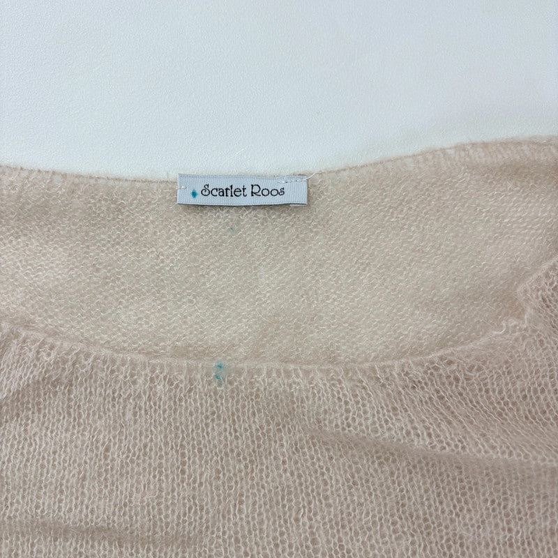 sheer slouchy mohair knit jumper