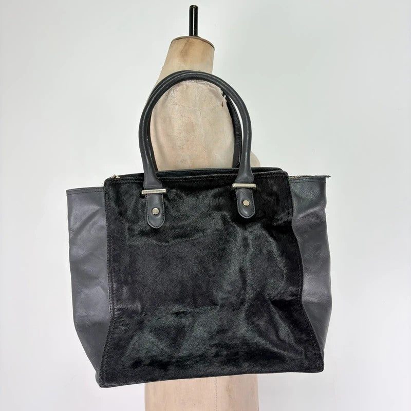 Black pony hair bag