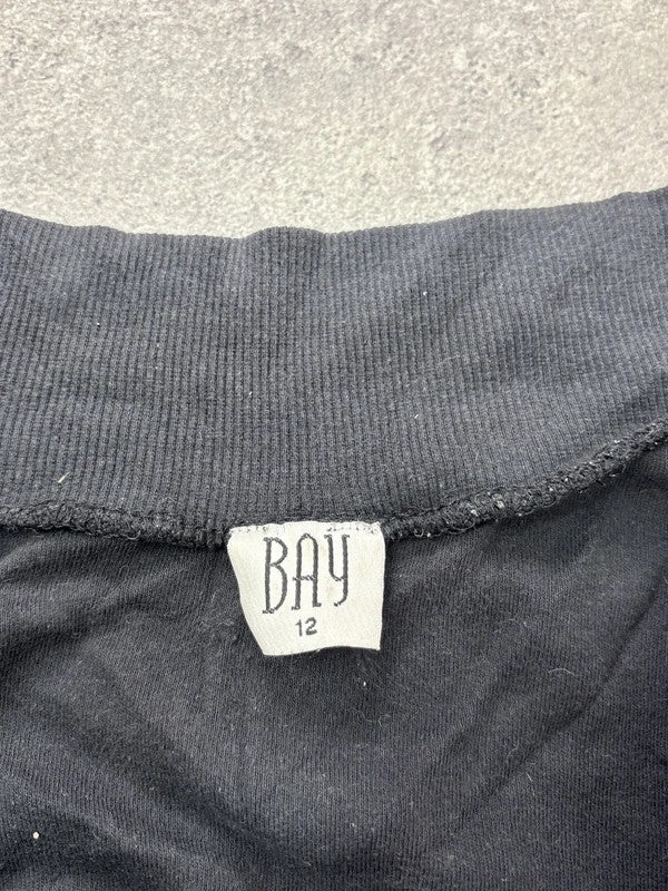 Black grunge jersey Zip-up sweater