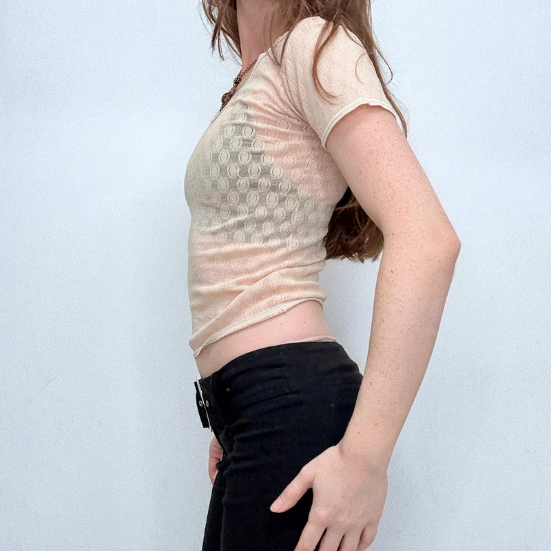 sheer lace vintage lingerie t-shirt