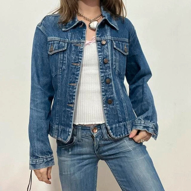 Distressed 90s denim jacket