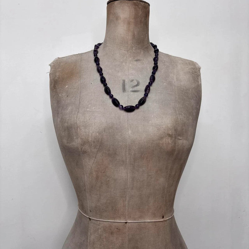 amythest crystal gem necklace