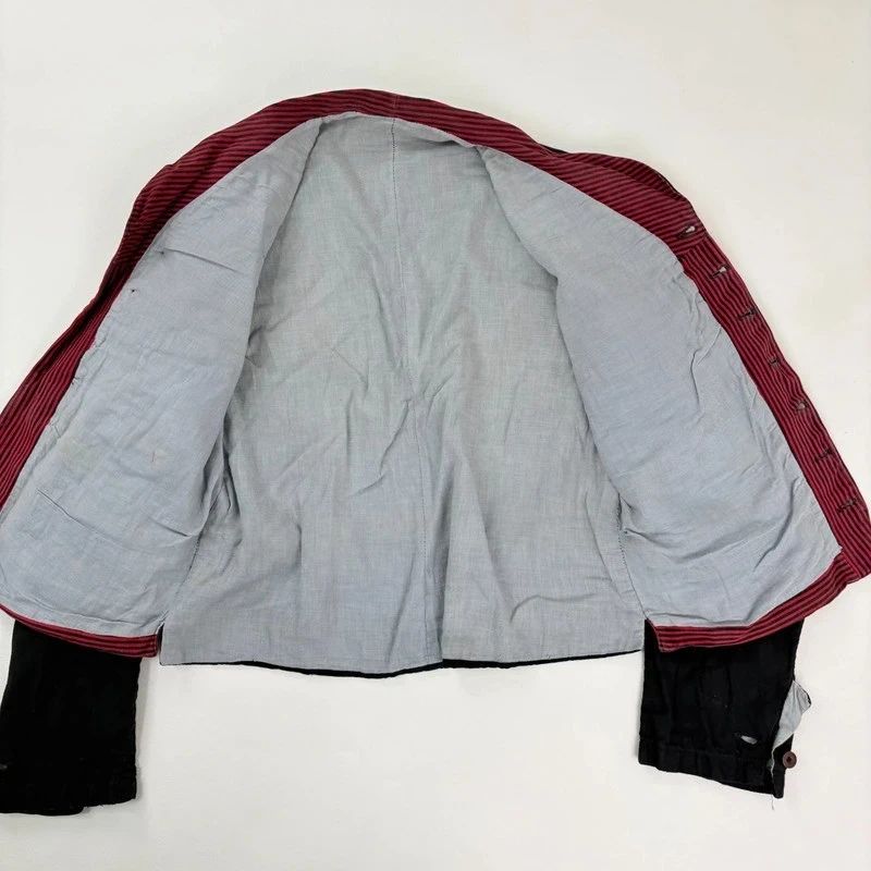 Antique French striped servant chore jacket