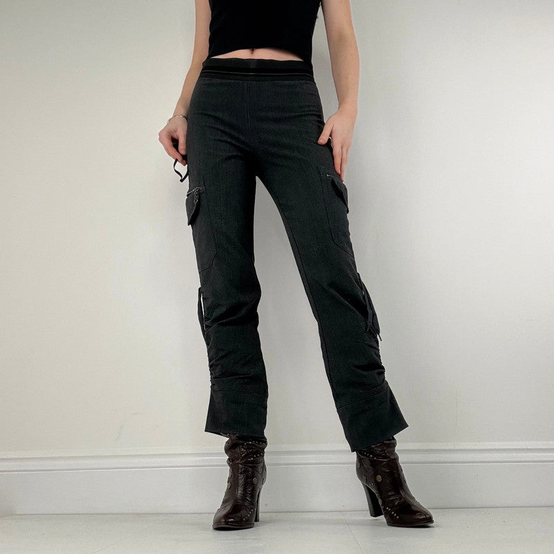 Cop Copine grey low rise gathered suit pants