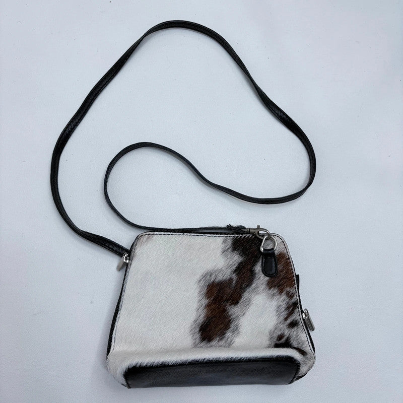 cowhide pony fur crossbody bag