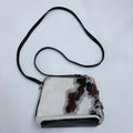 cowhide pony fur crossbody bag