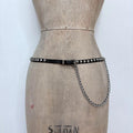 black studded punk chain belt