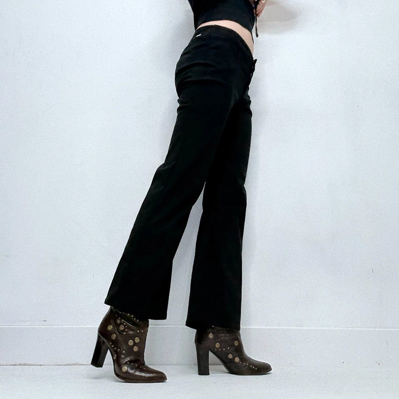 Guess black flared trousers