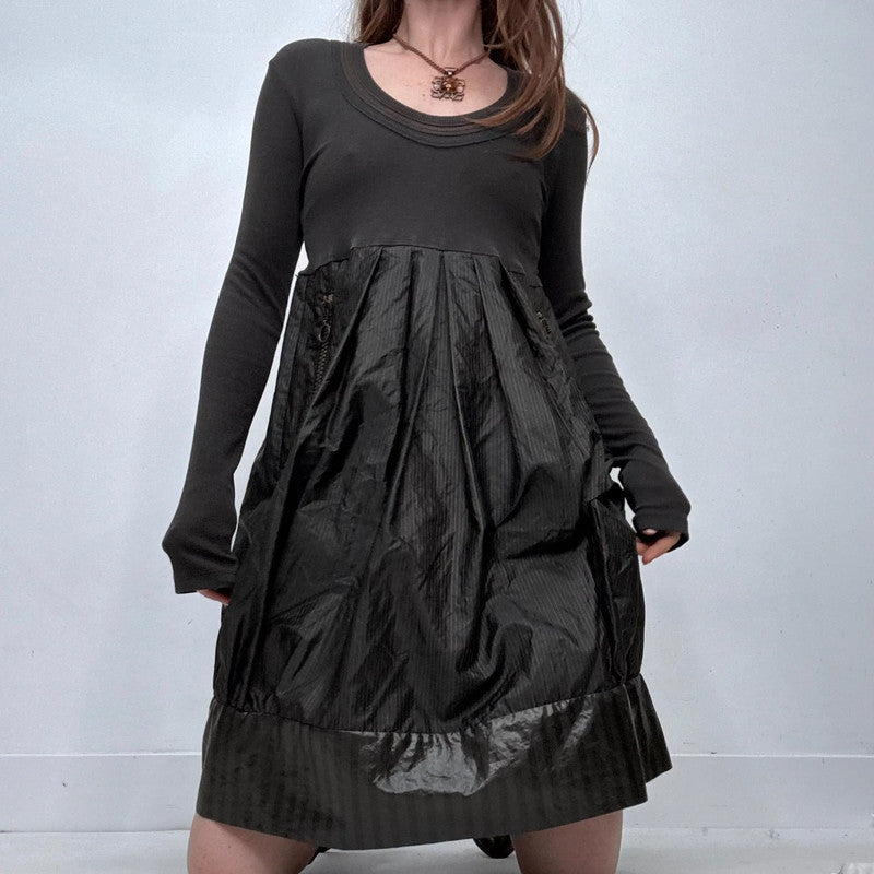 cop copine puff long sleeve dress