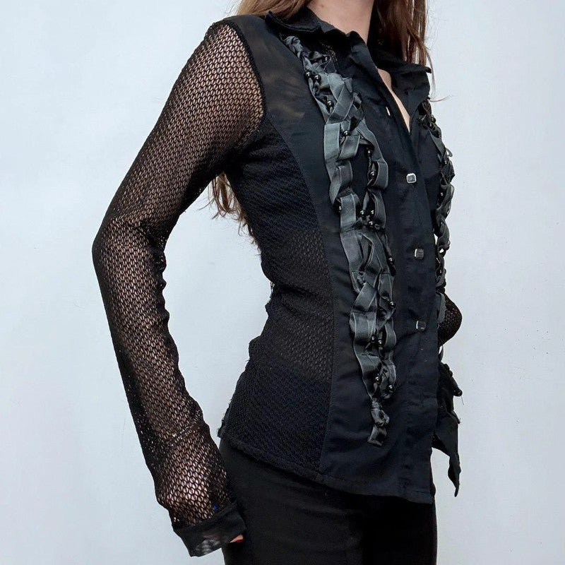 black lace Save the Queen shirt
