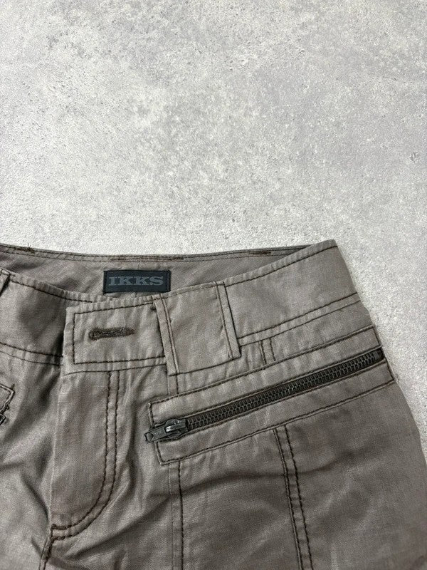 brown stright leg cropped capri pants
