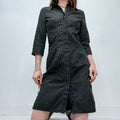 black mini shirt dress