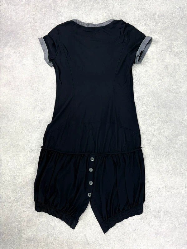 Black jersey slouchy grunge t-shirt dress