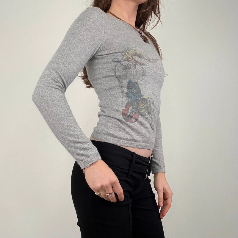 grey wool knit cashmere t-shirt