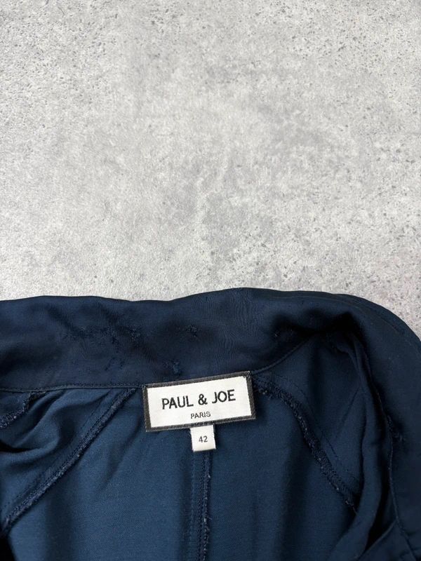 Navy satin Paul & Joe shirt dress