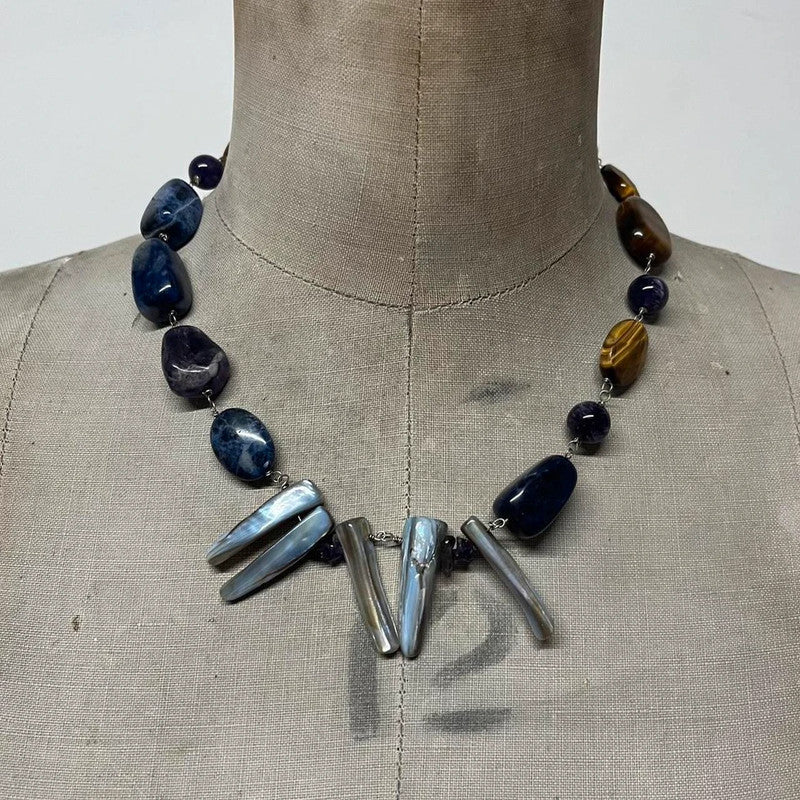 Chunky crystal gemstone necklace