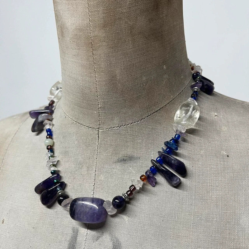 Gemstone crystal necklace