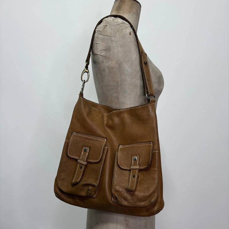 tan leather western bag