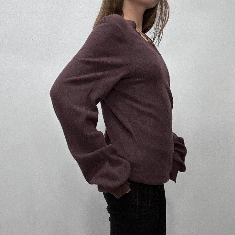 slouchy wool burgandy jumper