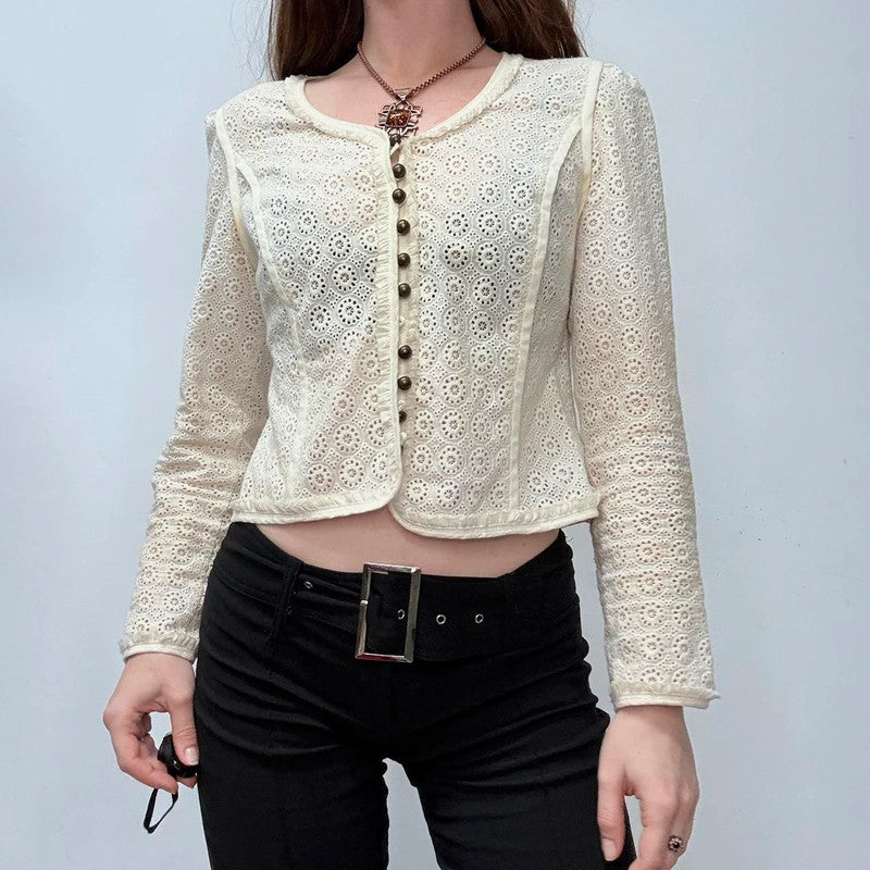 cream embroidered regency blouse