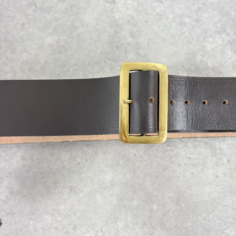 Brown leather wrap layered belt