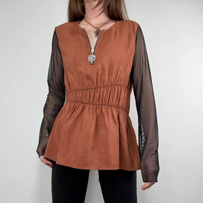asymmetric flared Cop Copine shirt