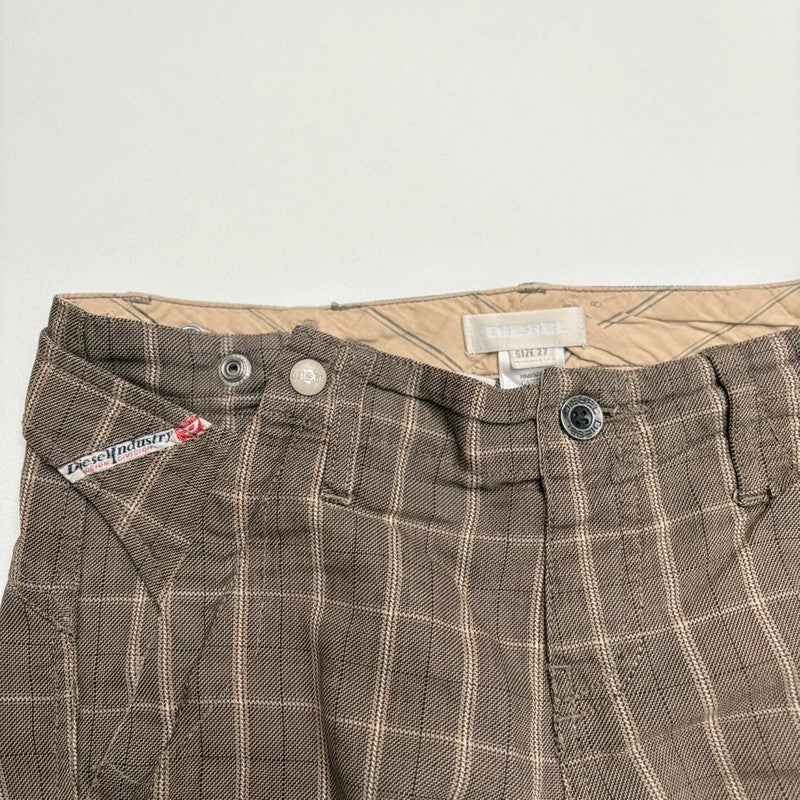 pinstripe diesel low rise trousers